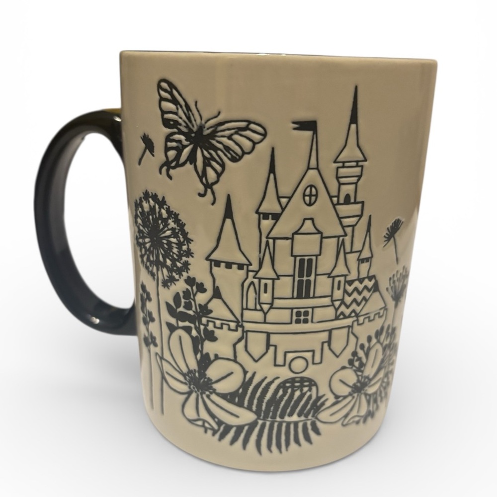 Disney Parks Fantasyland Castle Floral coffee Mug- like new never used